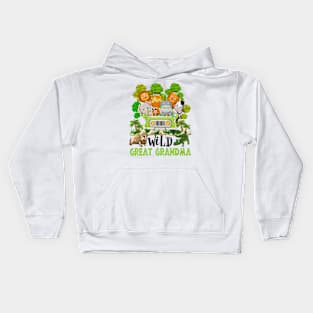 Great Grandma Of The Wild One Animal 1st Birthday Kids Hoodie